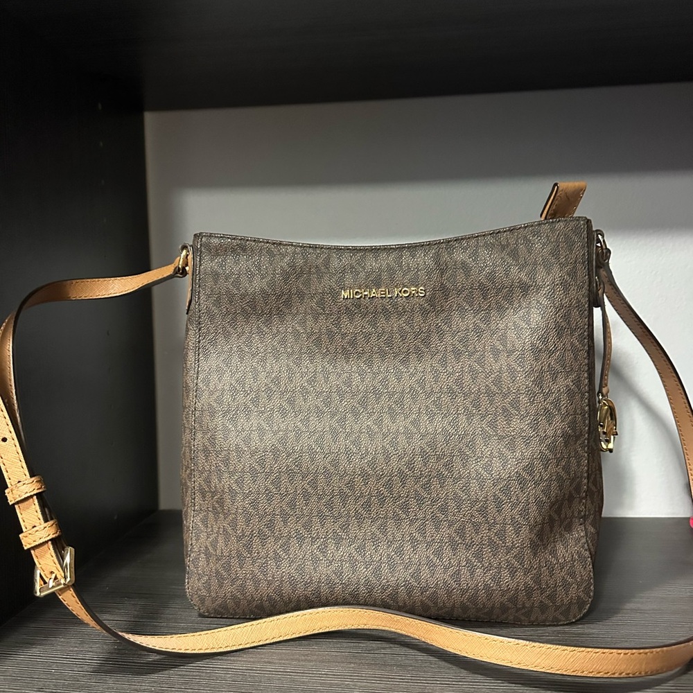 Michael Kors Tan and Brown Cross Body